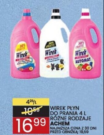 Wafelek WIREK PŁYN DO PRANIA 4 L oferta