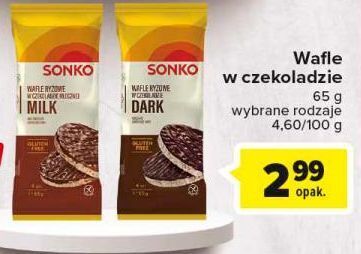 Carrefour Wafle ryżowe w czekoladzie mlecznej sonko oferta