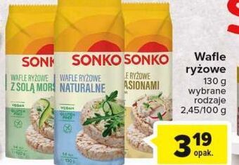 Carrefour Wafle ryżowe z solą morską sonko oferta