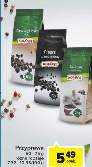 Carrefour Czosnek granulowany kotanyi oferta