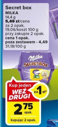 Carrefour Czekoladki milka secret box oferta
