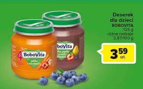 Carrefour Deser jabłka-jagody-gruszki williamsa bobovita oferta
