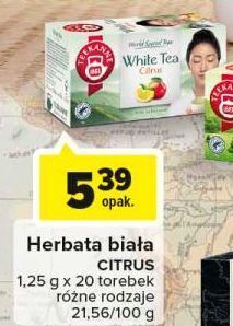 Carrefour Herbata white citrus teekanne world special teas oferta