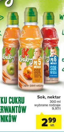 Carrefour Sok marchew jabłko kubuś baby oferta