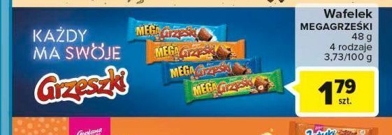 Carrefour Wafelek toffi w czekoladzie mlecznej grześki mega oferta