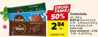 Carrefour Czekolada wawel gorzka oferta