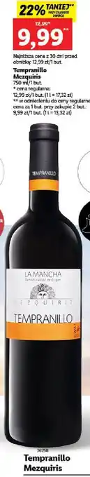 Lidl Wino mezquiris la mancha tempranillo oferta