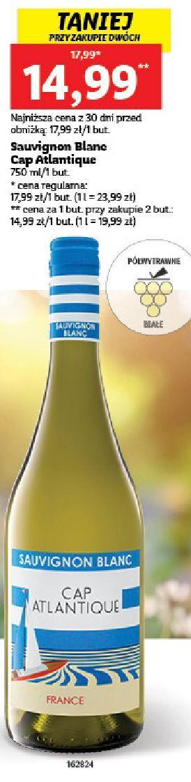 Lidl Wino cap atlantique sauvignon blanc oferta