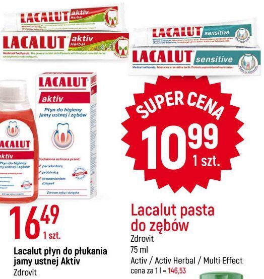 E.Leclerc Pasta do zębów lacalut multi-effect oferta