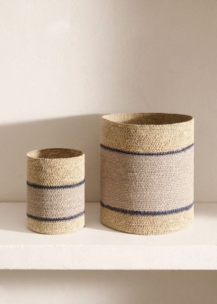 MANGO Koszyk z naturalnych włókien 19 x 23 cm oferta