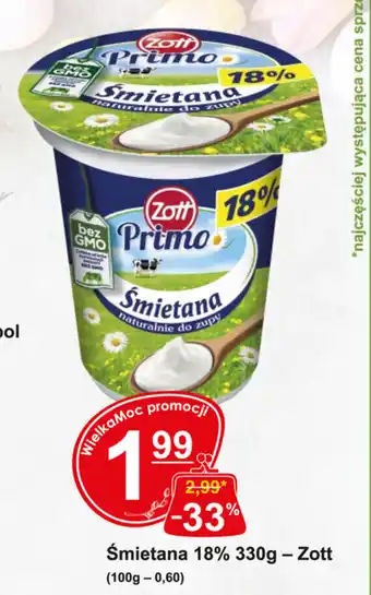 Hitpol Śmietana 18% 330g Zott oferta