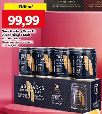 Lidl Whisky two stacks dram in a can single malt oferta