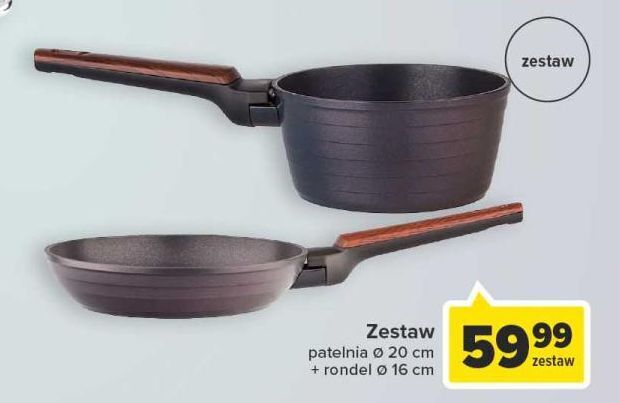 Carrefour Zestaw: patelnia 20 cm + rondel 16 oferta