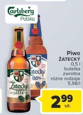 Carrefour Piwo zatecky svetly lezak oferta