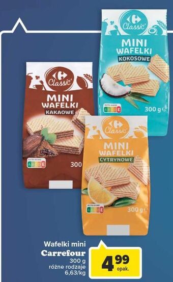 Carrefour Mini wafelki kokosowe carrefour classic oferta