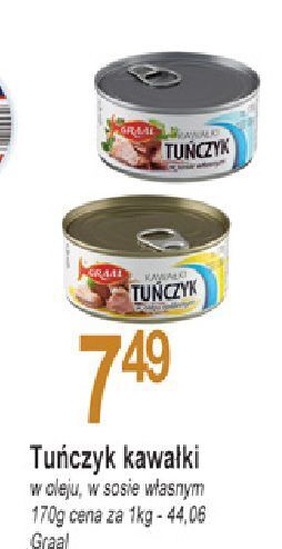 E.Leclerc Tuńczyk kawałki w oleju roślinnym graal oferta