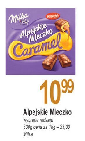 E.Leclerc Czekoladki caramel milka alpejskie mleczko oferta