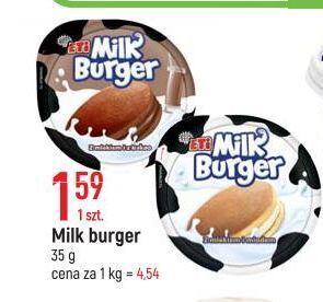 E.Leclerc Baton z mlekiem i miodem eti milk burger oferta