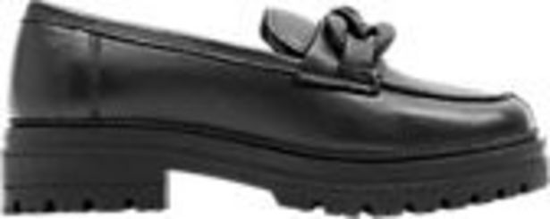 Deichmann Czarne skórzane mokasyny damskie 5th avenue oferta