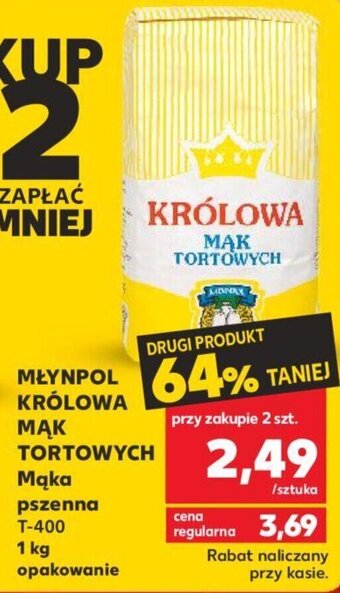 Kaufland MŁYNPOL KRÓLOWA MĄK TORTOWYCH Mąka pszenna T-400 1 kg oferta