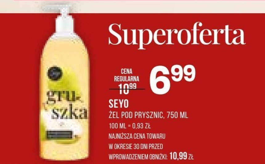 Drogerie Natura Żel pod prysznic seyo oferta