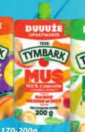 Społem Tymbark mus 100 % z owoców jabłko mango brzoskwinia banan 200 g oferta