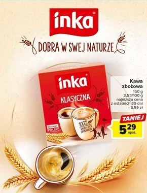 Carrefour Inka rozpuszczalna kawa zbożowa klasyczna 150 g oferta