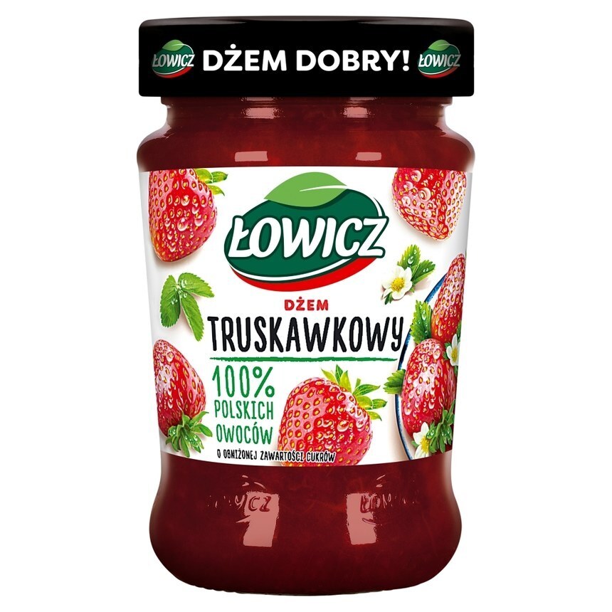 Eurocash Łowicz dżem truskawkowy o obniżonej zawartości cukrów 280 g oferta