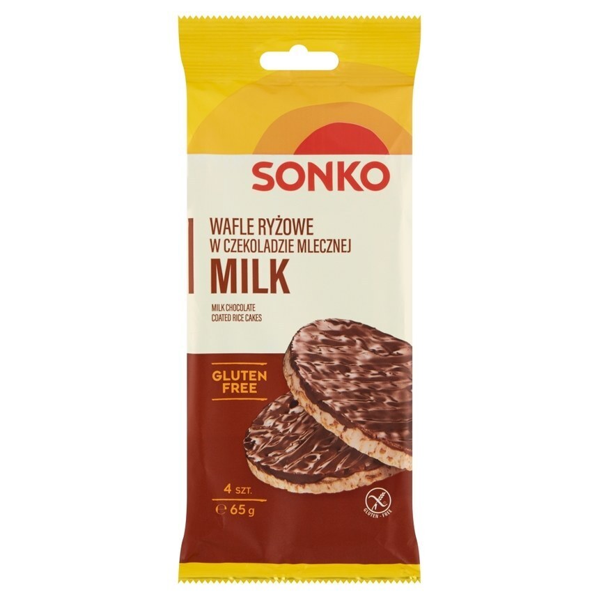 Carrefour Sonko wafle ryżowe w czekoladzie mlecznej 65 g (4 sztuki) oferta
