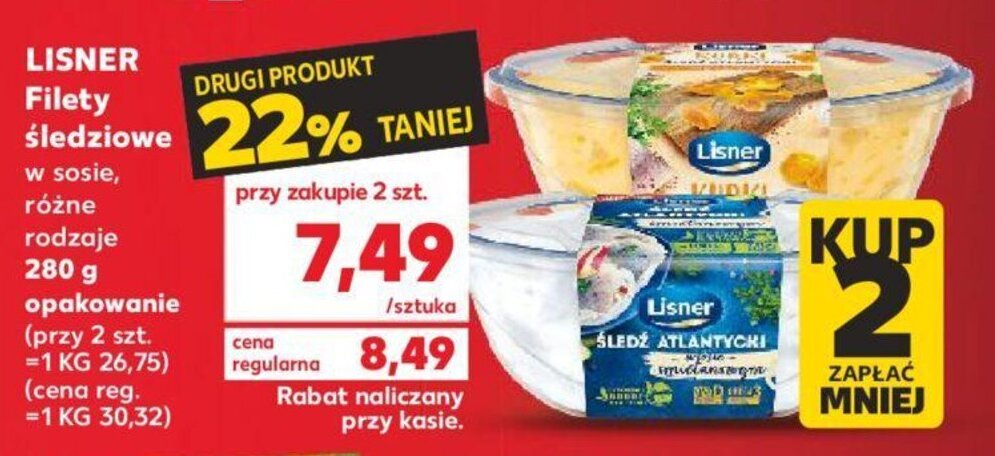 Kaufland LISNER Filety śledziowe 280g oferta