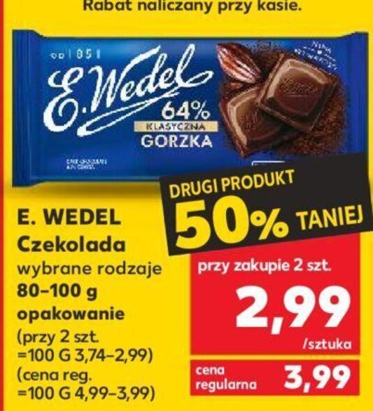 Kaufland E. WEDEL Czekolada 80-100 g oferta