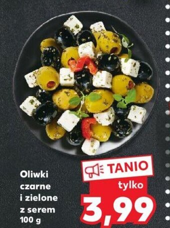 Kaufland Oliwki czarne i zielone z serem 100g oferta