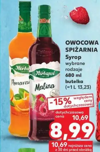 Kaufland OWOCOWA SPIŻARNIA Syrop 680ml oferta