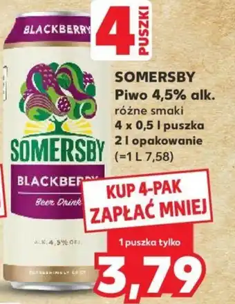 Kaufland SOMERSBY Piwo 4,5% alk. różne smaki 4x0,5l oferta