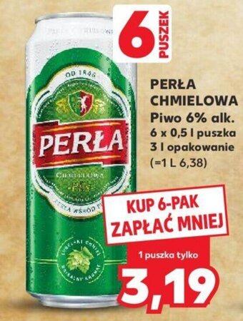 Kaufland PERŁA CHMIELOWA Piwo 6% alk. 6 x 0,5 l oferta