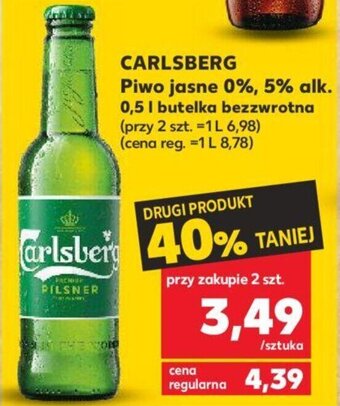Kaufland CARLSBERG Piwo jasne 0%, 5% alk. 0,5 l oferta
