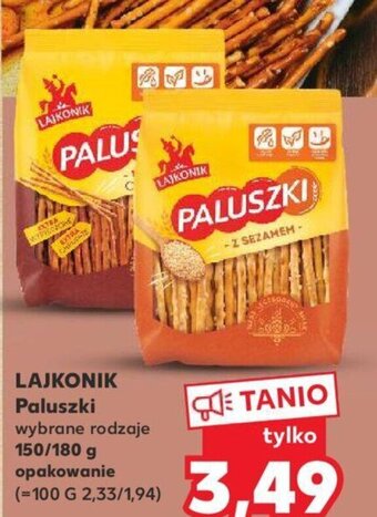 Kaufland LAJKONIK Paluszki wybrane rodzaje 150/180 g oferta