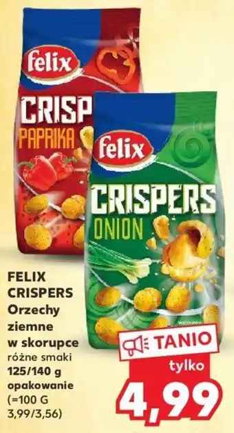 Kaufland FELIX CRISPERS Orzechy ziemne w skorupce 125/140g oferta