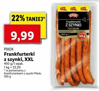 Lidl Frankfurterki z szynki, XXL oferta