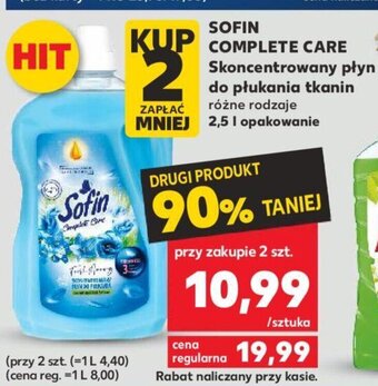 Kaufland SOFIN COMPLETE CARE Skoncentrowany płyn do płukania tkanin 2,5l oferta