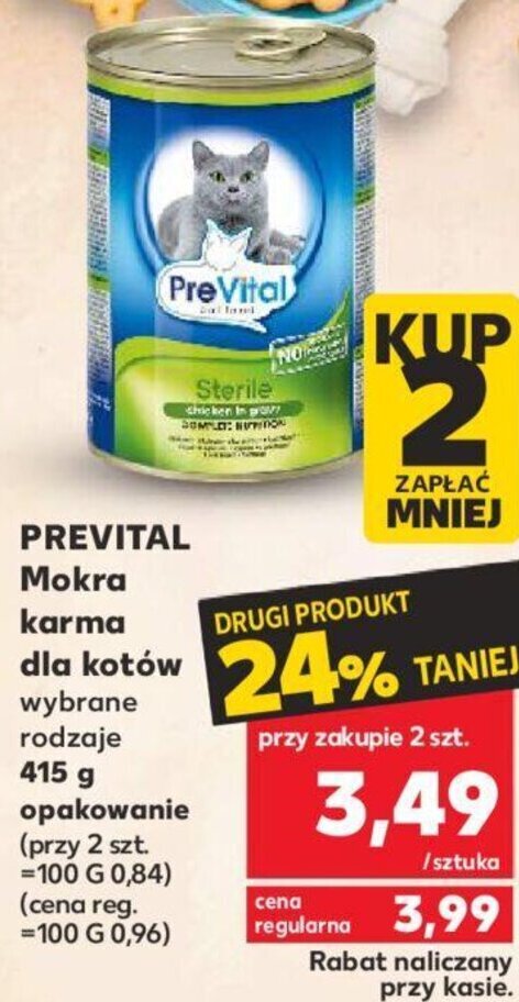 Kaufland PREVITAL Mokra karma dla kotów 415g oferta