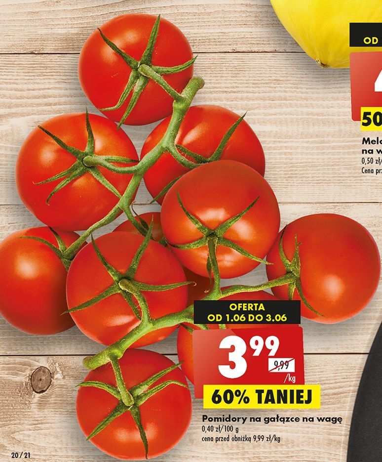 Biedronka Pomidory gałązka kg oferta