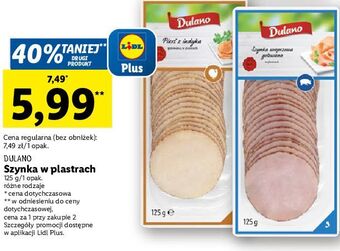 Lidl Szynka wieprzowa dulano oferta