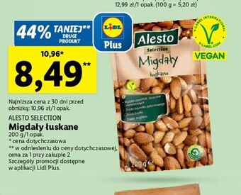 Lidl Migdały łuskane alesto oferta