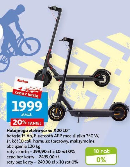 Auchan Hulajnoga elektryczna x20 10 oferta