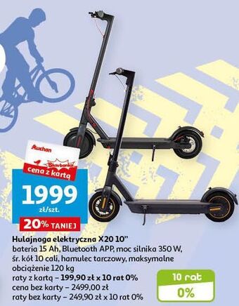 Auchan Hulajnoga elektryczna x20 10 oferta