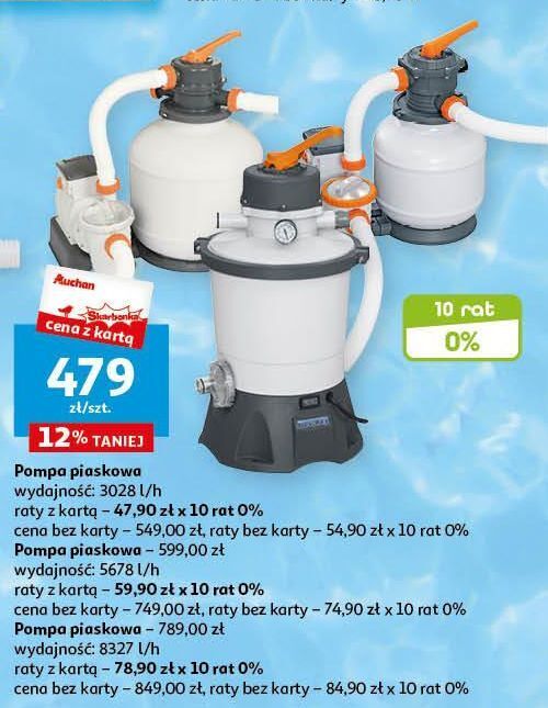 Auchan Pompa piaskowa do basenu 8327 l/h oferta