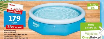 Auchan Basen rozporowy 305 x 76 cm bestway oferta