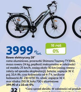 Auchan Rower elektryczny 28 oferta