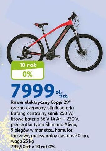 Auchan Rower elektryczny coppi 29 oferta